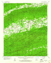 Gravelly Arkansas Historical topographic map, 1:62500 scale, 15 X 15 Minute, Year 1960
