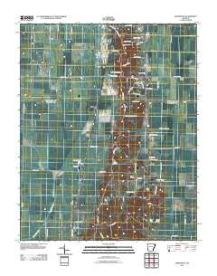Greenfield Arkansas Historical topographic map, 1:24000 scale, 7.5 X 7.5 Minute, Year 2011