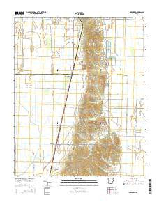 Greenfield Arkansas Current topographic map, 1:24000 scale, 7.5 X 7.5 Minute, Year 2014