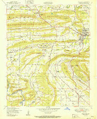 Greenwood Arkansas Historical topographic map, 1:24000 scale, 7.5 X 7.5 Minute, Year 1951