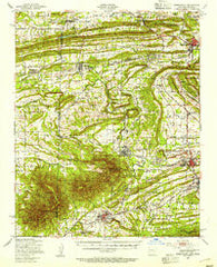 Greenwood Arkansas Historical topographic map, 1:62500 scale, 15 X 15 Minute, Year 1947