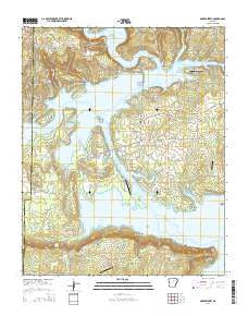 Greers Ferry Arkansas Current topographic map, 1:24000 scale, 7.5 X 7.5 Minute, Year 2014