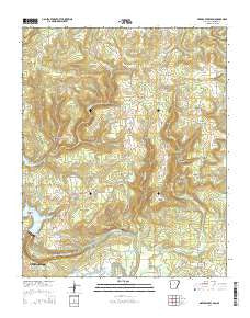 Greers Ferry Dam Arkansas Current topographic map, 1:24000 scale, 7.5 X 7.5 Minute, Year 2014