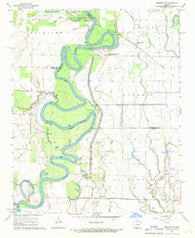 Gregory SW Arkansas Historical topographic map, 1:24000 scale, 7.5 X 7.5 Minute, Year 1968