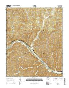 Guion Arkansas Current topographic map, 1:24000 scale, 7.5 X 7.5 Minute, Year 2014