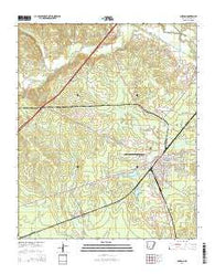 Gurdon Arkansas Current topographic map, 1:24000 scale, 7.5 X 7.5 Minute, Year 2014
