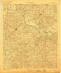 Gurdon Arkansas Historical topographic map, 1:125000 scale, 30 X 30 Minute, Year 1901
