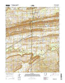 Hackett Arkansas Current topographic map, 1:24000 scale, 7.5 X 7.5 Minute, Year 2014