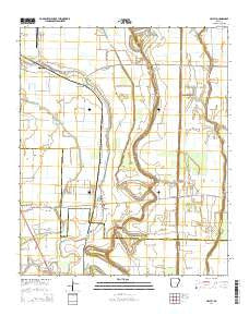 Halley Arkansas Current topographic map, 1:24000 scale, 7.5 X 7.5 Minute, Year 2014