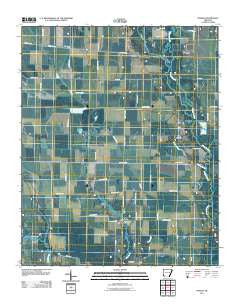 Hamlin Arkansas Historical topographic map, 1:24000 scale, 7.5 X 7.5 Minute, Year 2011