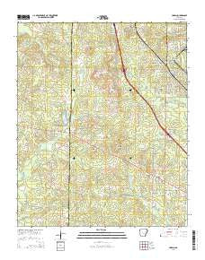 Hardin Arkansas Current topographic map, 1:24000 scale, 7.5 X 7.5 Minute, Year 2014
