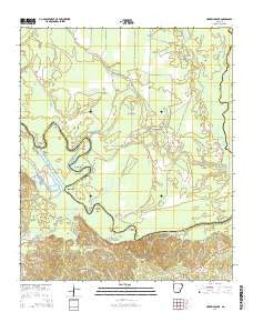 Harrell Brake Arkansas Current topographic map, 1:24000 scale, 7.5 X 7.5 Minute, Year 2014