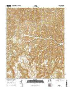 Harriet Arkansas Current topographic map, 1:24000 scale, 7.5 X 7.5 Minute, Year 2014