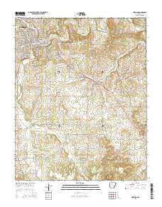 Harrison Arkansas Current topographic map, 1:24000 scale, 7.5 X 7.5 Minute, Year 2014