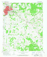 Harrison Arkansas Historical topographic map, 1:24000 scale, 7.5 X 7.5 Minute, Year 1967