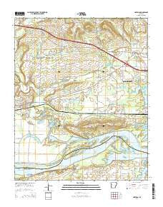 Hartman Arkansas Current topographic map, 1:24000 scale, 7.5 X 7.5 Minute, Year 2014