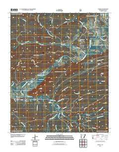 Harvey Arkansas Historical topographic map, 1:24000 scale, 7.5 X 7.5 Minute, Year 2011