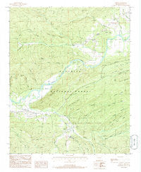 Harvey Arkansas Historical topographic map, 1:24000 scale, 7.5 X 7.5 Minute, Year 1985