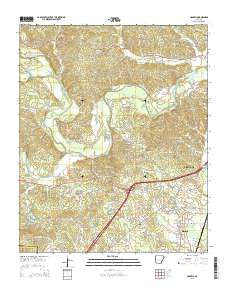 Haskell Arkansas Current topographic map, 1:24000 scale, 7.5 X 7.5 Minute, Year 2014
