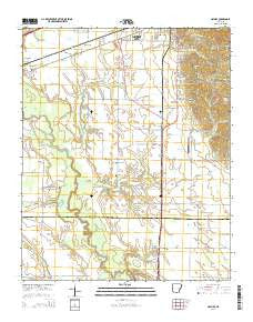 Haynes Arkansas Current topographic map, 1:24000 scale, 7.5 X 7.5 Minute, Year 2014