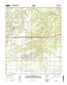 Hazen Arkansas Current topographic map, 1:24000 scale, 7.5 X 7.5 Minute, Year 2014