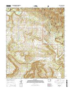 Hector Arkansas Current topographic map, 1:24000 scale, 7.5 X 7.5 Minute, Year 2014