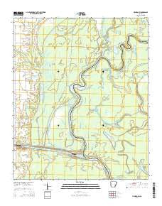 Henrico SW Arkansas Current topographic map, 1:24000 scale, 7.5 X 7.5 Minute, Year 2014