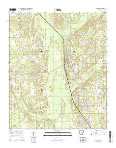 Hermitage Arkansas Current topographic map, 1:24000 scale, 7.5 X 7.5 Minute, Year 2014