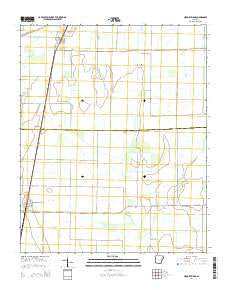 Hickory Ridge Arkansas Current topographic map, 1:24000 scale, 7.5 X 7.5 Minute, Year 2014