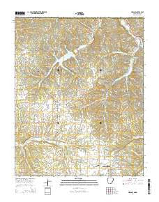 Hiwasse Arkansas Current topographic map, 1:24000 scale, 7.5 X 7.5 Minute, Year 2014