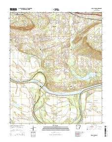 Holla Bend Arkansas Current topographic map, 1:24000 scale, 7.5 X 7.5 Minute, Year 2014