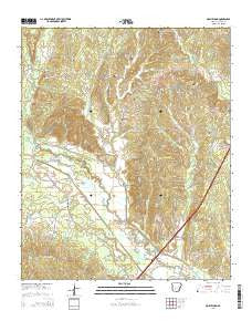 Hollywood Arkansas Current topographic map, 1:24000 scale, 7.5 X 7.5 Minute, Year 2014