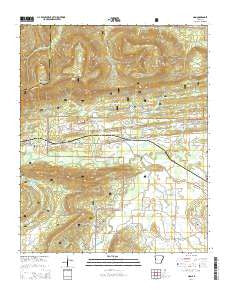 Hon Arkansas Current topographic map, 1:24000 scale, 7.5 X 7.5 Minute, Year 2014