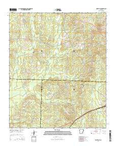 Hopeville Arkansas Current topographic map, 1:24000 scale, 7.5 X 7.5 Minute, Year 2014