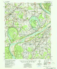 Horseshoe Lake Arkansas Historical topographic map, 1:62500 scale, 15 X 15 Minute, Year 1954