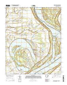 Horseshoe Lake Arkansas Current topographic map, 1:24000 scale, 7.5 X 7.5 Minute, Year 2014