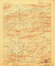 Hot Springs Arkansas Historical topographic map, 1:125000 scale, 30 X 30 Minute, Year 1890
