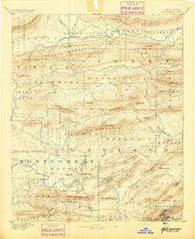 Hot Springs Arkansas Historical topographic map, 1:125000 scale, 30 X 30 Minute, Year 1894
