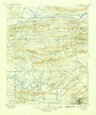 Hot Springs Arkansas Historical topographic map, 1:125000 scale, 30 X 30 Minute, Year 1894