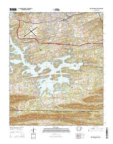 Hot Springs South Arkansas Current topographic map, 1:24000 scale, 7.5 X 7.5 Minute, Year 2014
