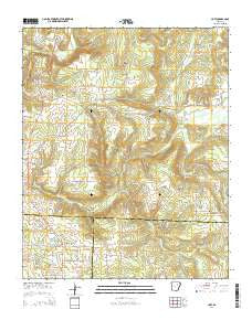 Huff Arkansas Current topographic map, 1:24000 scale, 7.5 X 7.5 Minute, Year 2014
