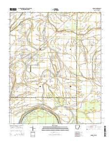 Hughes Arkansas Current topographic map, 1:24000 scale, 7.5 X 7.5 Minute, Year 2014