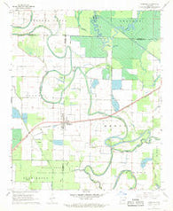 Humphrey Arkansas Historical topographic map, 1:24000 scale, 7.5 X 7.5 Minute, Year 1967