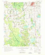 Humphrey Arkansas Historical topographic map, 1:62500 scale, 15 X 15 Minute, Year 1969