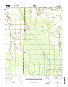 Humphrey SW Arkansas Current topographic map, 1:24000 scale, 7.5 X 7.5 Minute, Year 2014