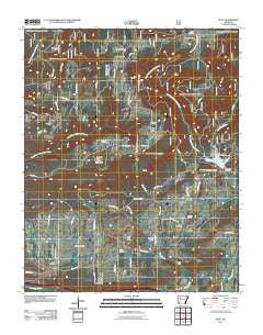 Hunt Arkansas Historical topographic map, 1:24000 scale, 7.5 X 7.5 Minute, Year 2011