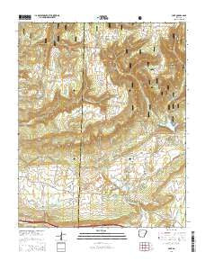 Hunt Arkansas Current topographic map, 1:24000 scale, 7.5 X 7.5 Minute, Year 2014