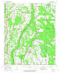 Hunter Arkansas Historical topographic map, 1:62500 scale, 15 X 15 Minute, Year 1956