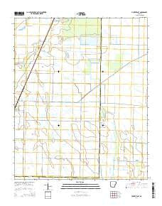 Hunter East Arkansas Current topographic map, 1:24000 scale, 7.5 X 7.5 Minute, Year 2014