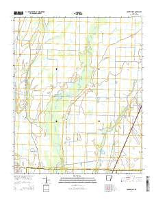 Hunter West Arkansas Current topographic map, 1:24000 scale, 7.5 X 7.5 Minute, Year 2014